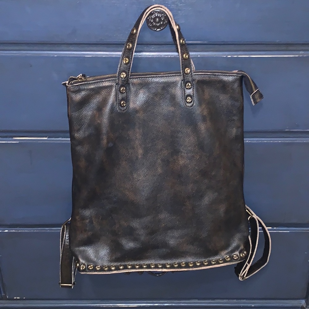 Free People Ellie Leather Studded Backpack